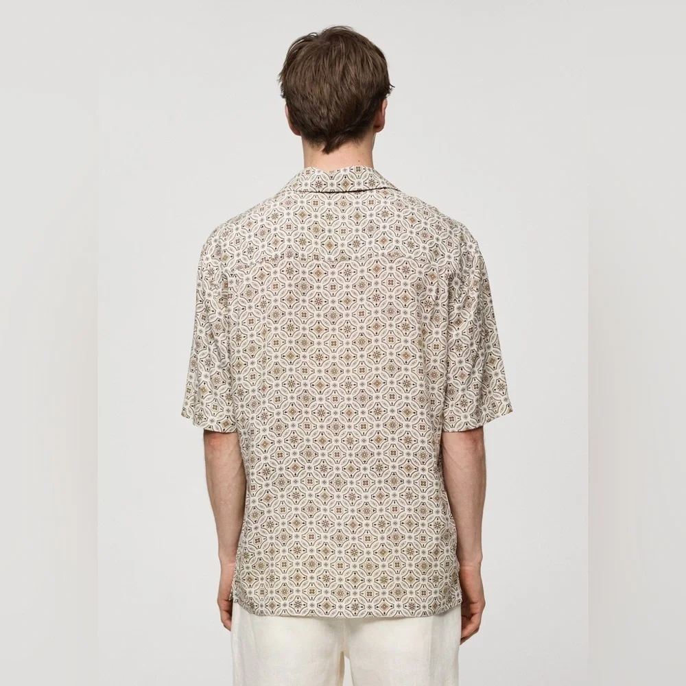 Mango MNG Patterned Fluid Regular Fit Shirt
